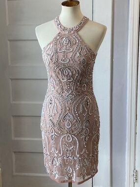 Scala beaded pink dress